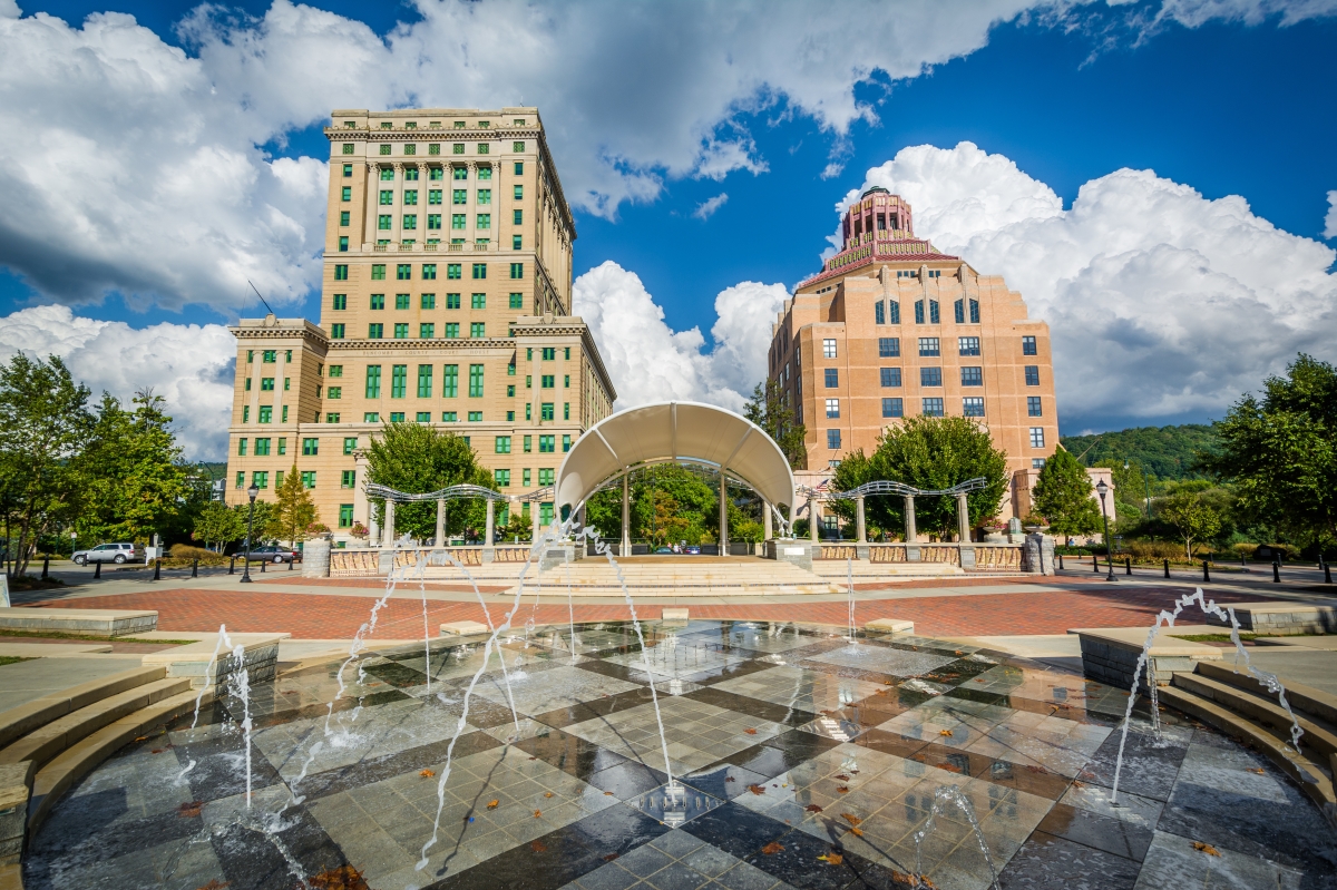 Fountains at Park Square Park, Asheville