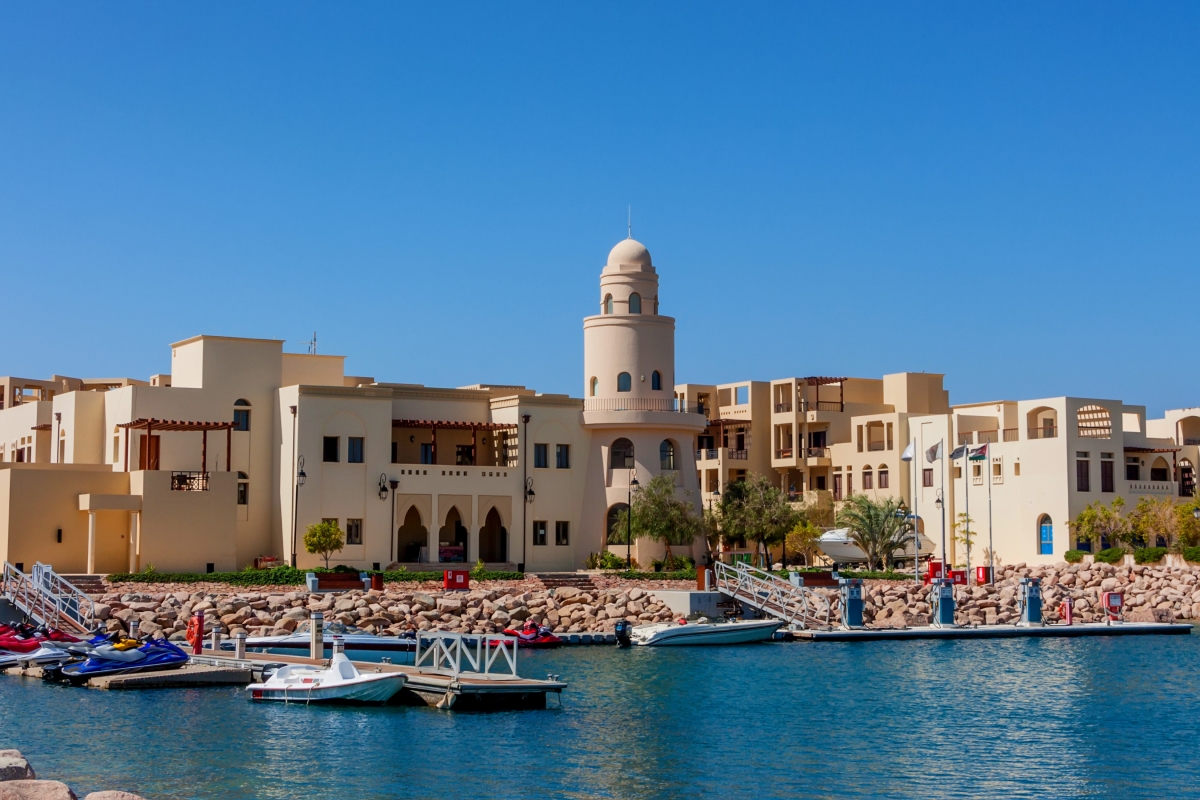 Boats in Tala Bay, Aqaba, Jordan